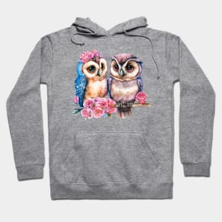 owl Blue Hoodie